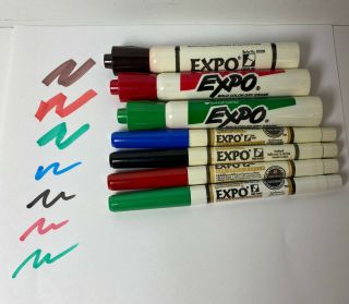 Vintage Expo Dry Erase Sanford Markers Chisel And Fine Point