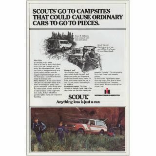 1979 International Harvester Scout: Campsites Vintage Print Ad