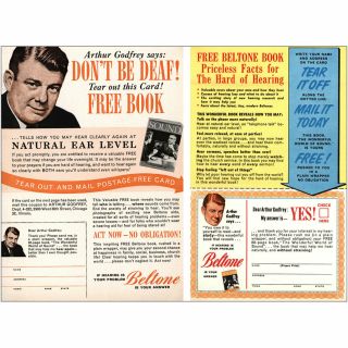 1962 Beltone Hearing Aid: Arthur Godfrey Says Dont Be Deaf Vintage Print Ad