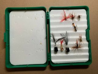 Vintage Fly Box For Fly Fishing - Trout,  Salmon,  Steelhead,  Bass