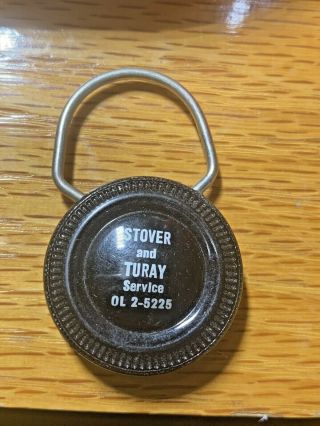 Vintage Sinclair Gas Power X Key Ring Stover & Turay 2