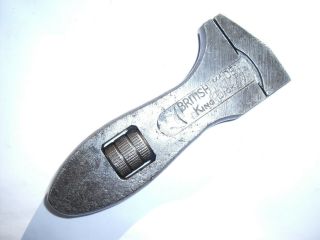 Vintage King Dick 4 " Adjustable Spanner British Made Wrench Car Tool Kit Inch