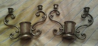 Vintage Weighted Silver Plated Candle Holders - Set Of Two - Made In Italy