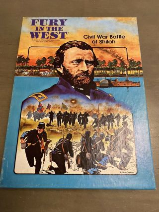 Vintage Avalon Hill Fury In The West Civil War Battle Of Shiloh