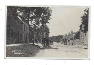 Vintage Rp Postcard Sheep Street,  Burford,  Oxford.  Duplex Cancel Burford 1910