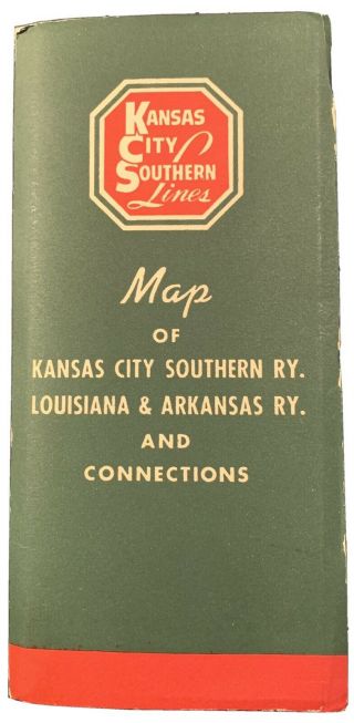 1948 Kansas City Southern Railway & Louisville & Arkansas Railway System Map