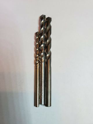 Vintage Fractional Drill Bits 3 Masonry 13/64 Germany & 1/4 Relton Ramtip