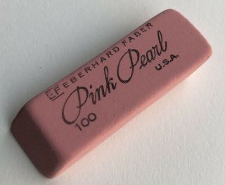 Vintage Eberhard Faber Nos Pink Pearl 100 Double Bevel Pencil Eraser Usa