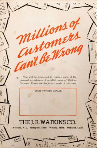 Vintage WATKINS LINIMENT songbook advertisements A FEW OLD FAVORITES c.  1938 - 40 2