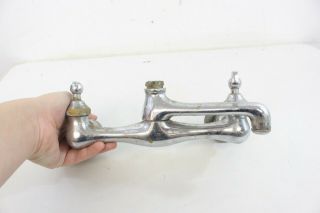 Vintage Antique Wall Mount Claw Foot Tub Faucet Cross Double Handle Fixture - M67