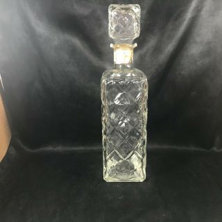 Vintage Clear Glass Seagram 