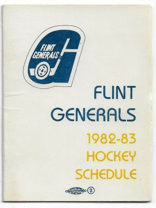 1982 - 83 Ihl Flint Generals Hockey Schedule