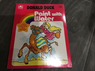 Vintage Golden Disneys Donald Duck Paint With Water Activity Book