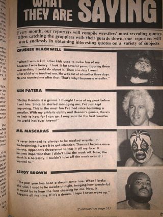 Pro Wrestling Illustrated May 1982 Bob Backlund / Blackjack Mulligan WWF / WCW/ 3