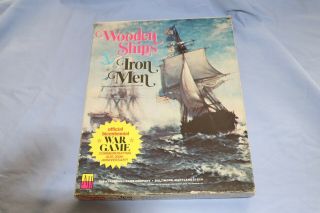 Vintage 1975 " Wooden Ships And Iron Men " War Board Game By Avalon Hill,  Complete