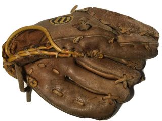 Vintage Wilson Jim " Catfish " Hunter Baseball Glove Mitt A2160 Rh Thrower Cowhide