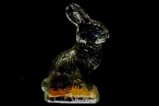 Vintage 1940s J.  H.  Millstein Peter Rabbit Candy Container Glass Bottom Fill
