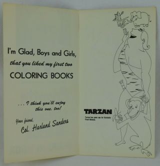 Vintage KFC COLONEL SANDERS COLORING BOOK Harland Favorite Chicken Stories 2