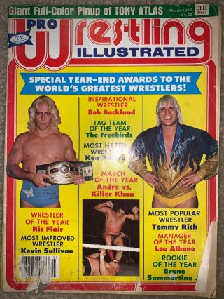 Pro Wrestling Illustrated March 1982 Ric Flair / Andre The Giant Wwf / Wcw/ Nwa