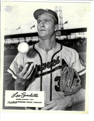 Lew Burdette Rawlings Sporting Goods Promo Photo Milwaukee Braves 1950s