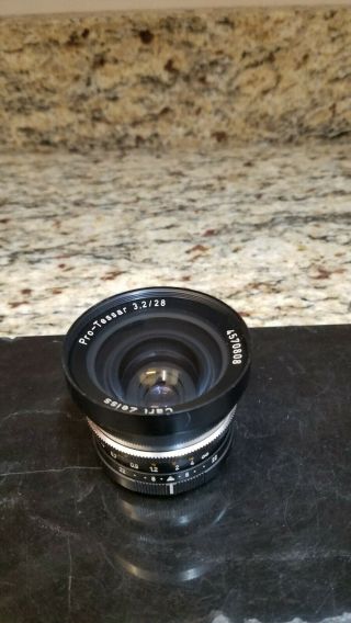 Vintage Carl Zeiss West Germany Pro - Tessar 3.  2/28mm Camera Lens For Rollei