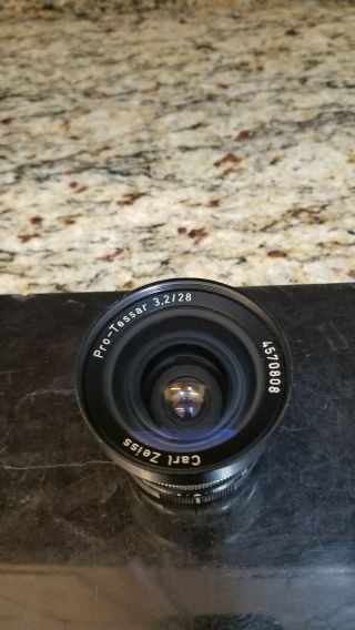 Vintage Carl Zeiss West Germany Pro - Tessar 3.  2/28mm Camera Lens for Rollei 2