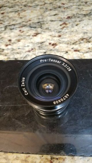 Vintage Carl Zeiss West Germany Pro - Tessar 3.  2/28mm Camera Lens for Rollei 3