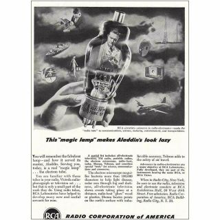 1948 Rca: Aladdin Electron Tube Vintage Print Ad