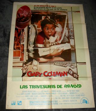 1981 On The Right Track,  Gary Coleman Vintage 27x41 One Sheet,  Spanish
