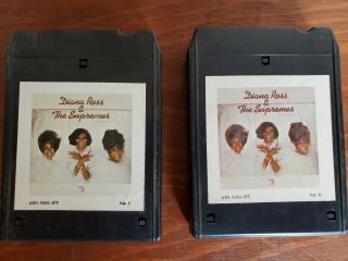 2 Vintage 8 Track Tapes.  Diana Ross & The Supremes Volume L & Ll