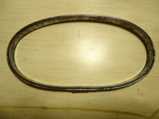 Vintage Metal Embroidery Hoop Oval " 8 - 1/2 X 4 - 1/4  Spring Tension Cork Lined