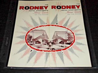Vintage The Rodney Motel Apartments Miami Beach Florida Brochure 94th & Collins