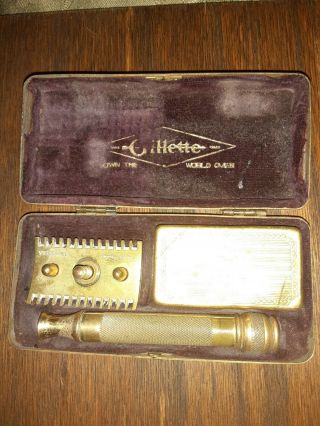 Vintage Gillette Safety Razor Travel Kit