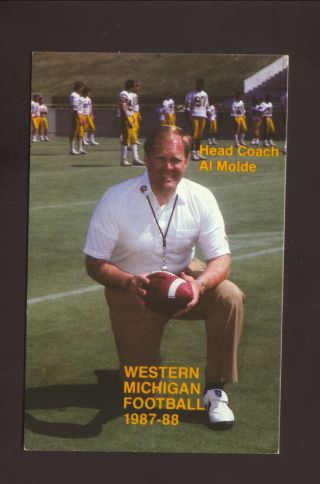 Western Michigan Broncos - - 1987 Football Pocket Schedule - - Wkmi
