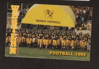 Western Michigan Broncos - - 1994 Football Pocket Schedule - - Wkmi