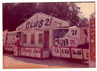 Circus Carnival Sideshow Performer Club 21 Women Risque Vintage Snapshot Photo