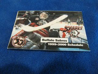Buffalo Sabres 1999/00 Nhl Hockey Pocket Schedule - Burger King - 30th Season