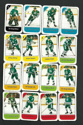 1982 - 83 Post Cereal Nhl Hockey Mini Complete Team Set Of 16 Hartford Whalers
