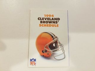 Cleveland Browns 1994 Nfl Football Pocket Schedule - Sherwin Williams