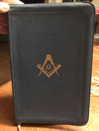 Vintage Masonic Edition Holy Bible Temple King James Version 1957 - 58