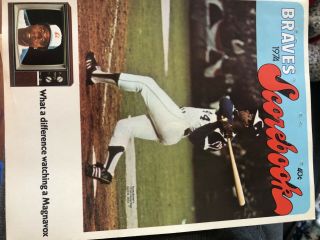 Atlanta Braves - Vintage 1974 Scorebook - Hank Aaron Home Run 715