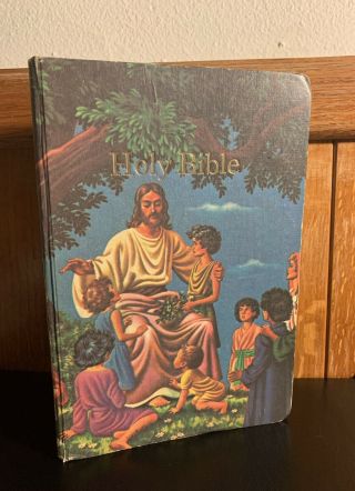Vintage Rainbow Bible Rare Edition Illustrated Youth Htf Forward Charles Ryrie P
