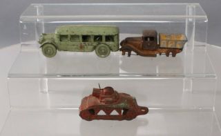 Vintage Cast Iron 4 - 5 Inch Truck,  Bus & Tank Vehicles [3]