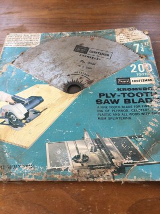 Vintage 7¼ " Craftsman Kromedge Ply - Tooth Saw Blade Pn 32444