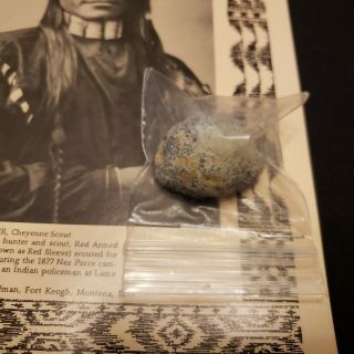VTG Indian Healing Stone OCO - GEODES on Souvenir Card - Tribute to Cheyenne 3