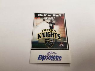 Topeka Knights 2000 Ifl Indoor Football Pocket Schedule - Kansas Expocentre