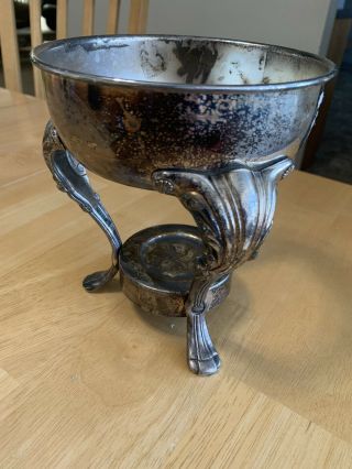 Vintage Silver Plated Coffee Carafe Warmer Stand (stand Only) “is Co.  ” Engraved