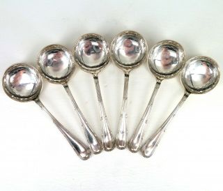 Vintage Silver Dessert Spoons Matching Set Of Six