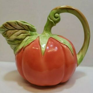 Vintage Tomato Pitcher The Haldon Group Japan 1994 Ceramic Glazed Pottery