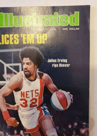 Sports Illustrated,  May 17,  1976 Julius Erving Dr.  J York Nets ABA playoffs 2